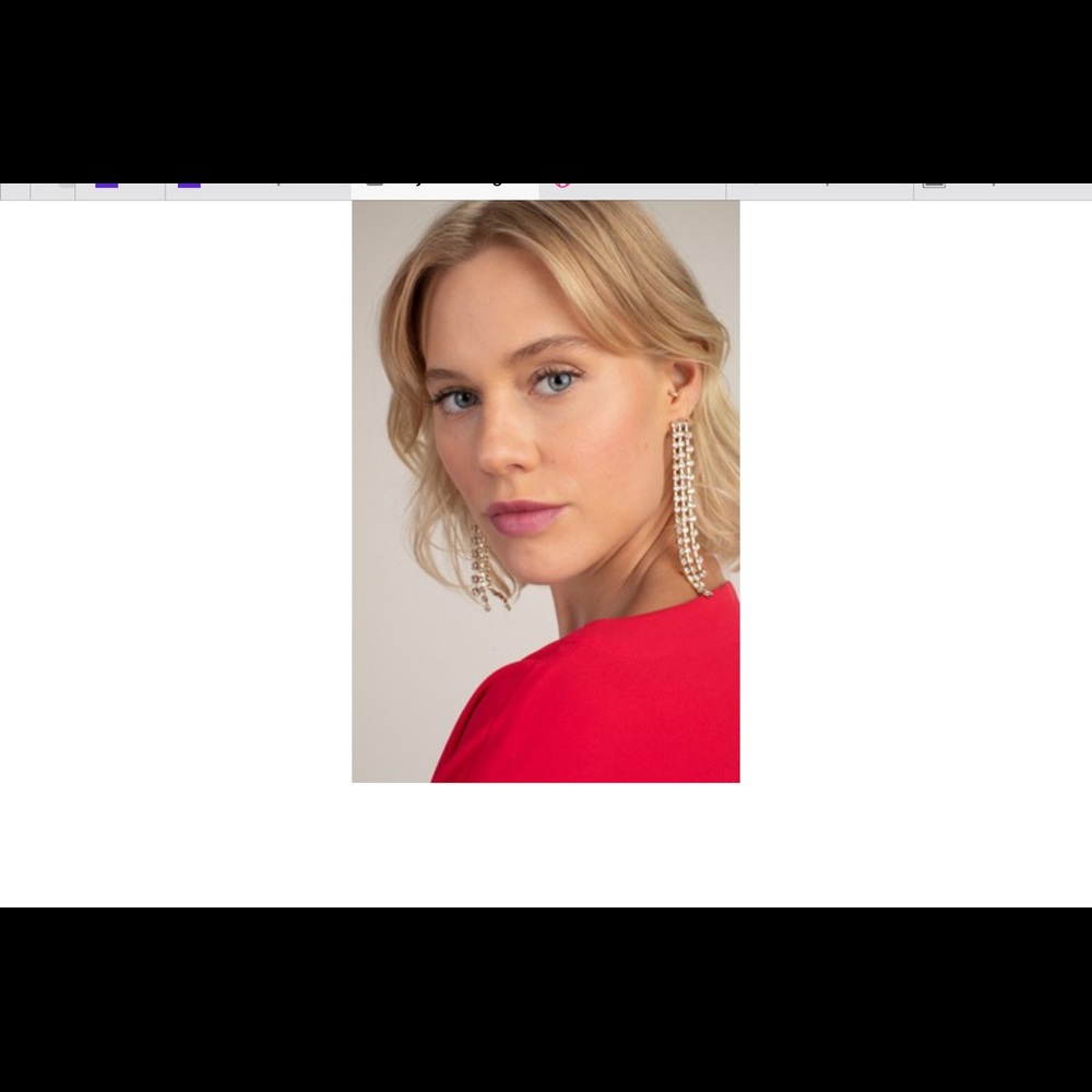 NWT Trina Turk Crystal Fringe Earrings